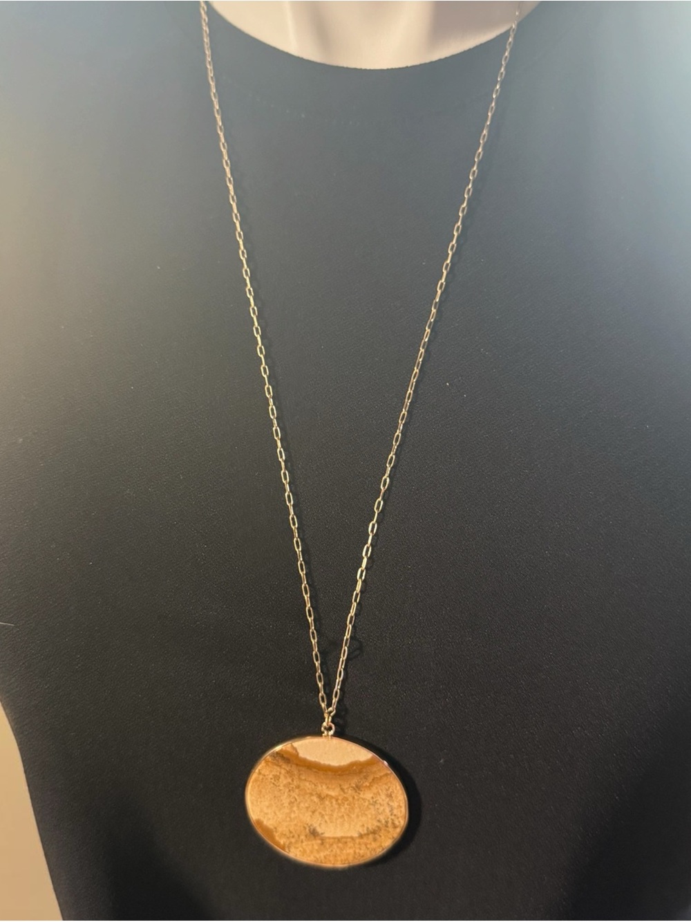 Gold-Tone Round Pendant Necklace - Women Jewelry